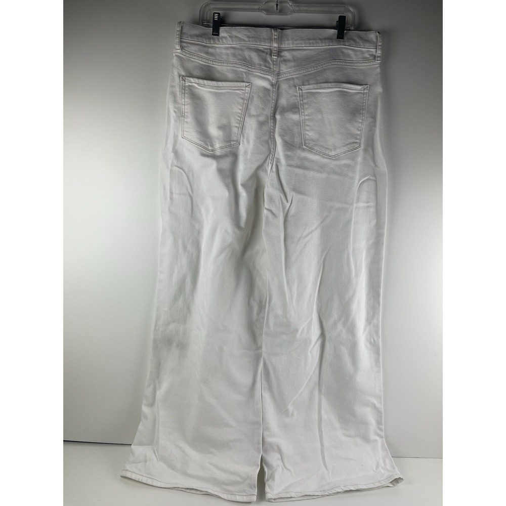 Ana A New Approach Women's High Rise Wide Leg White Jeans Plus Size 16 - Picture 5 of 8